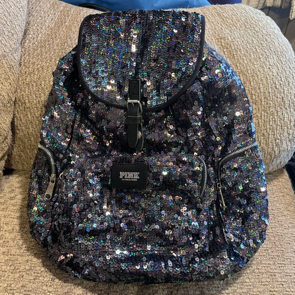 PINK Victoria's Secret Bags Vs Pink Sequin Backpack In